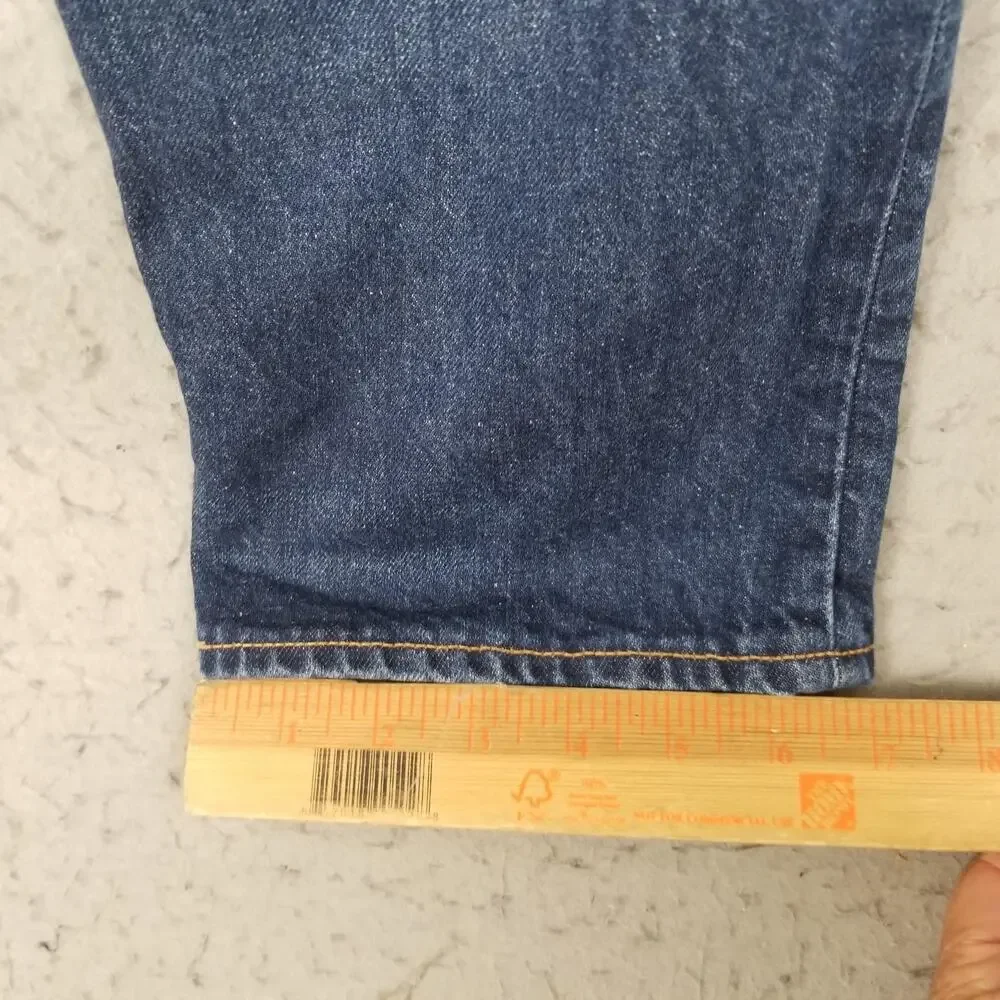 Levis 502 Jeans Mens 33x32 Blue Medium Wash Wellthread Tapered Leg Stretch Denim
